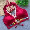 Tew Pure Cotton Real Mirror Work Navratri Blouses